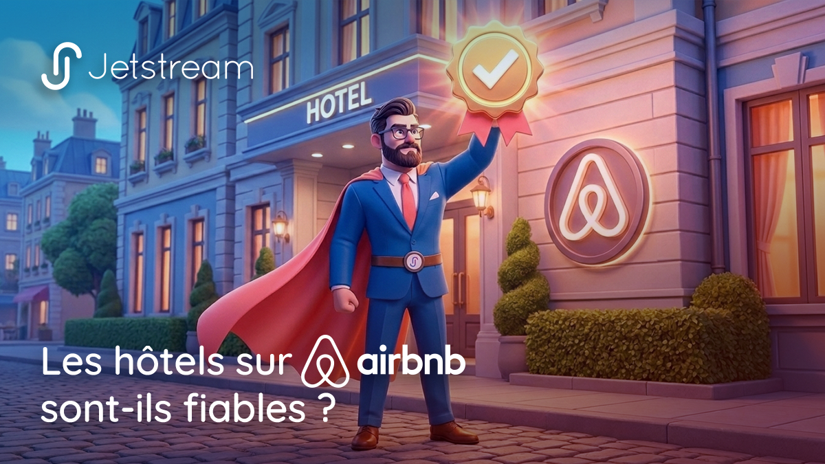 Illustration d'un hôtel vérifié sur Airbnb, indiquant la légitimité des hôtels Airbnb grâce à un badge de vérification de confiance.