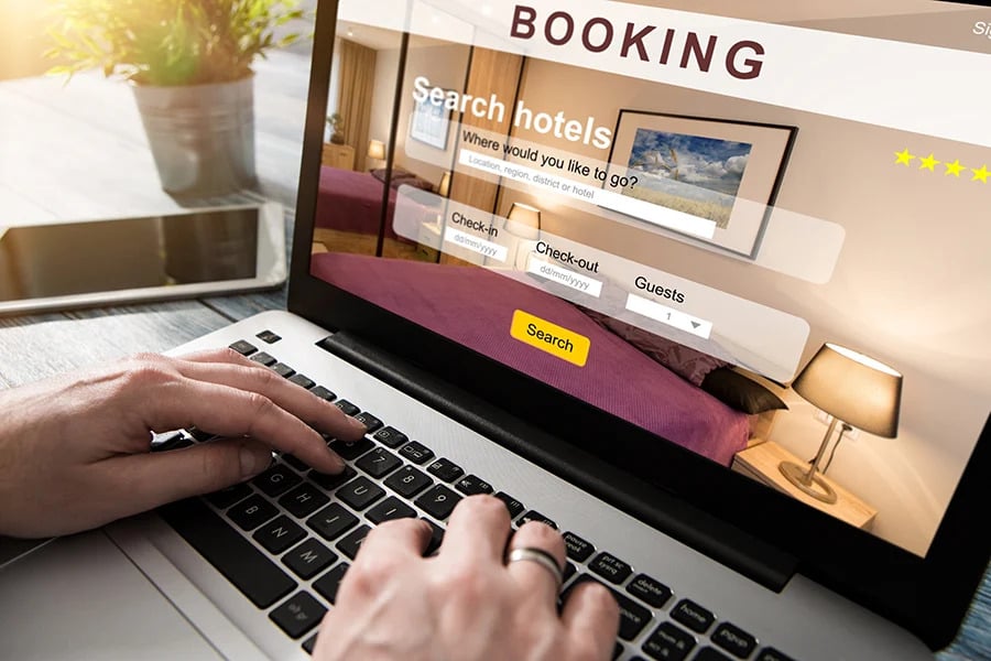 A potential customer booking a rental property 