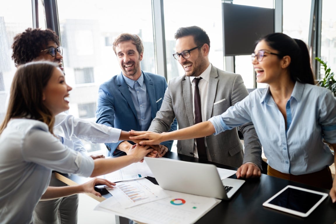 A group of people networking