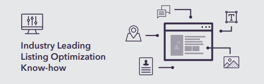 Graphic illustrating content elements being incorporated into a website