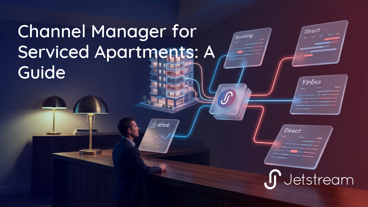 Channel manager for serviced apartments syncing multi-unit inventory across Airbnb, Booking.com and corporate booking channels