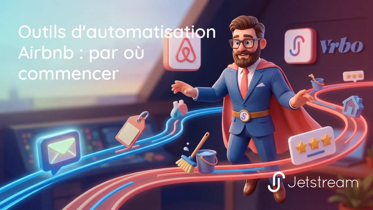 Les outils d'automatisation Airbnb associés à sept workflows d'hôte : messagerie, tarification, calendrier, rotations, check-in, avis et reporting