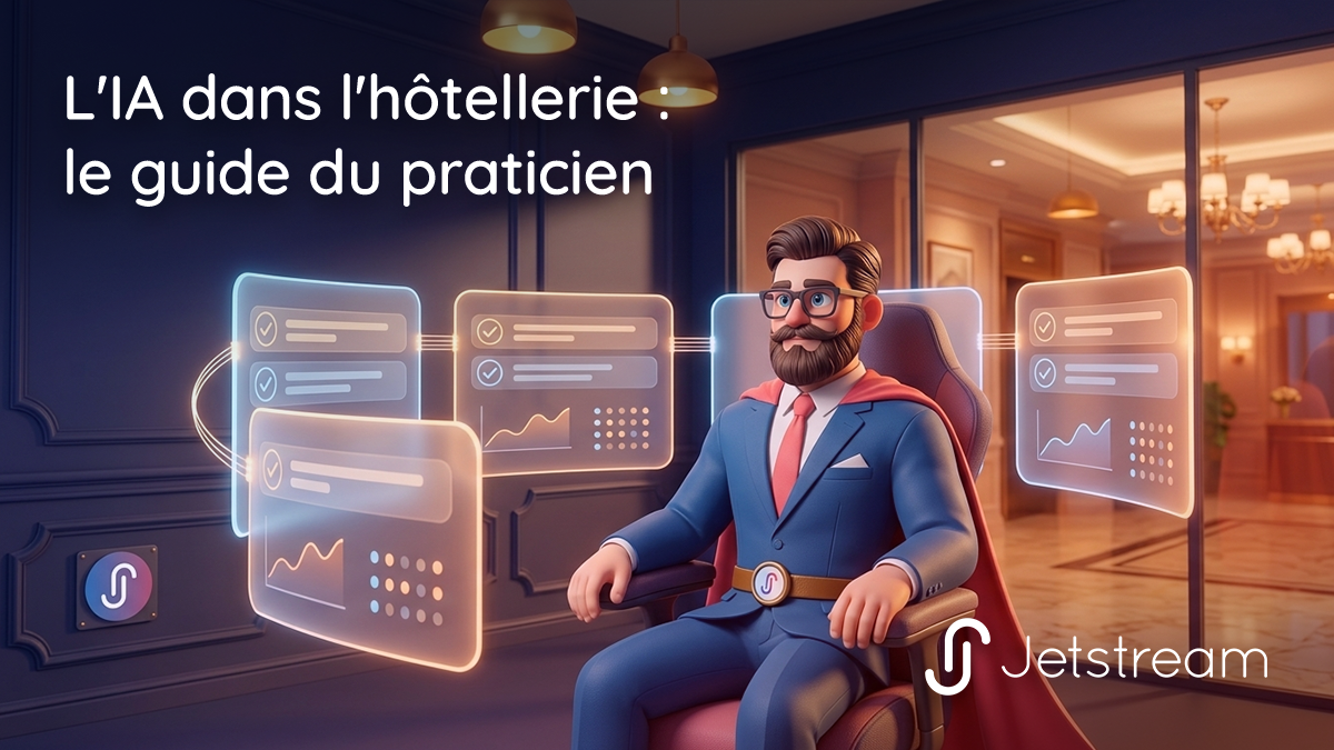 Vue d'exploitant de l'IA dans l'hôtellerie à travers des tableaux de bord de tarification, d'opérations et de distribution