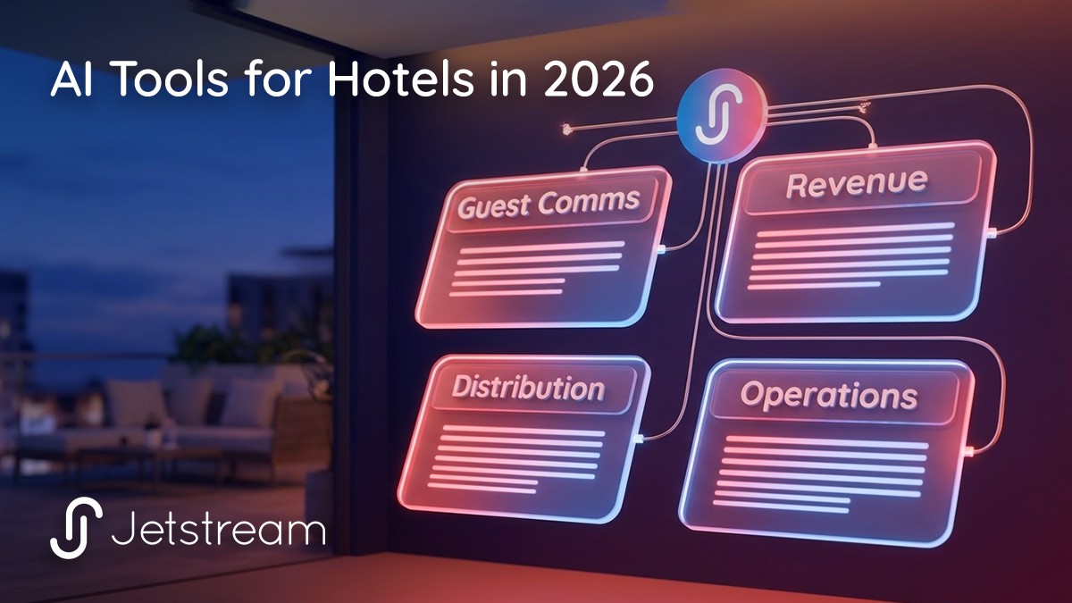 AI tools for hotels organized into four categories, with the right tool chosen for the job