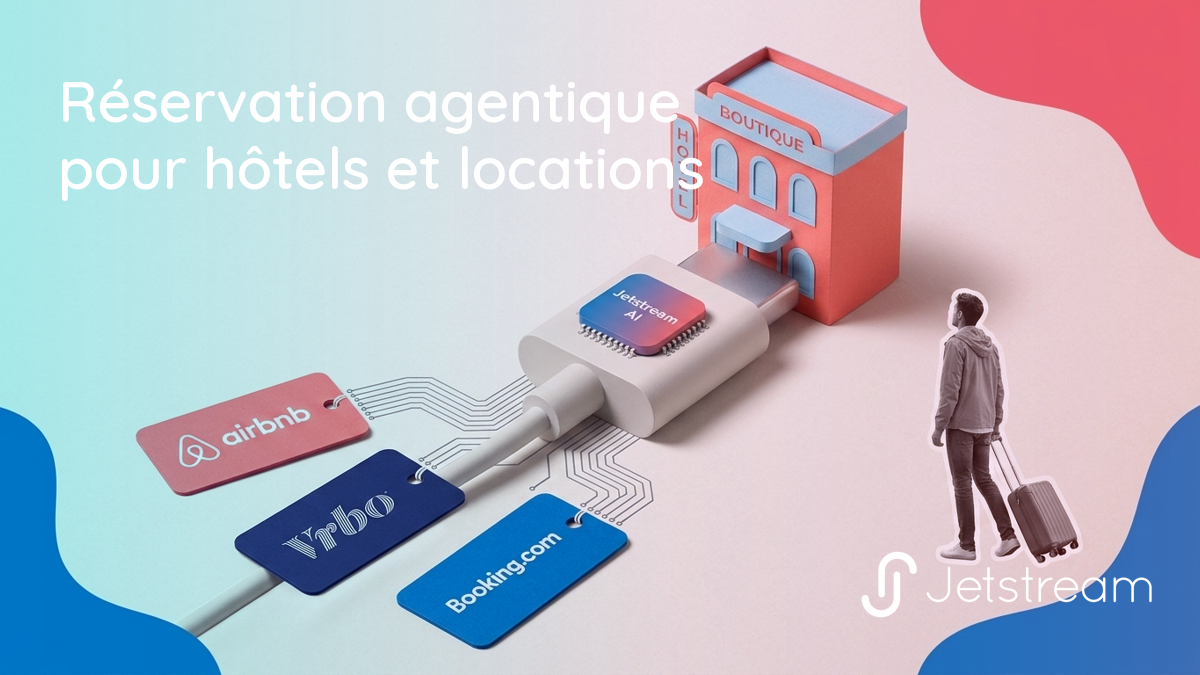 Les tarifs et la disponibilité d'un établissement circulant par un connecteur unique pour qu'un agent IA réalise une réservation agentique pour le voyageur.