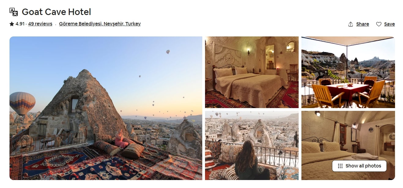 This hotel in Turkey shows photos of the ambience in the background of the famous lantern festival. 